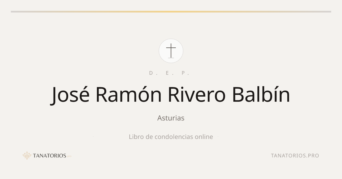 Memorial de José Ramón Rivero Balbín