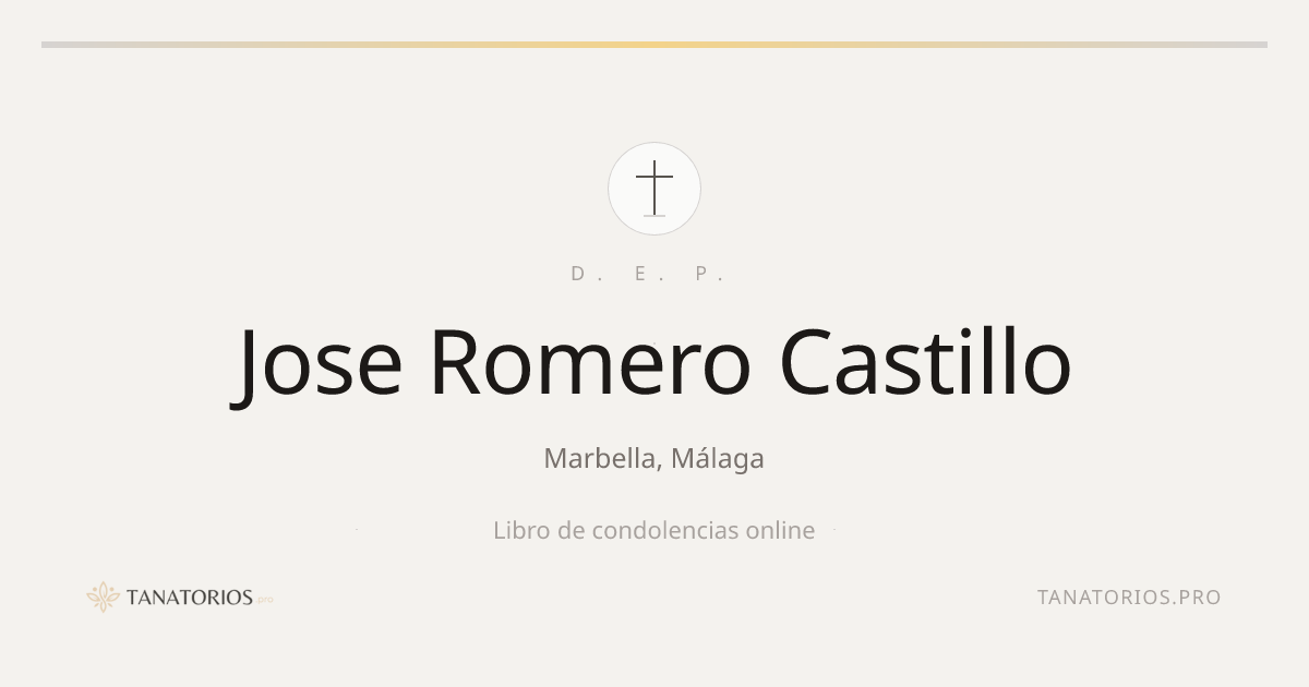 Memorial de Jose Romero Castillo