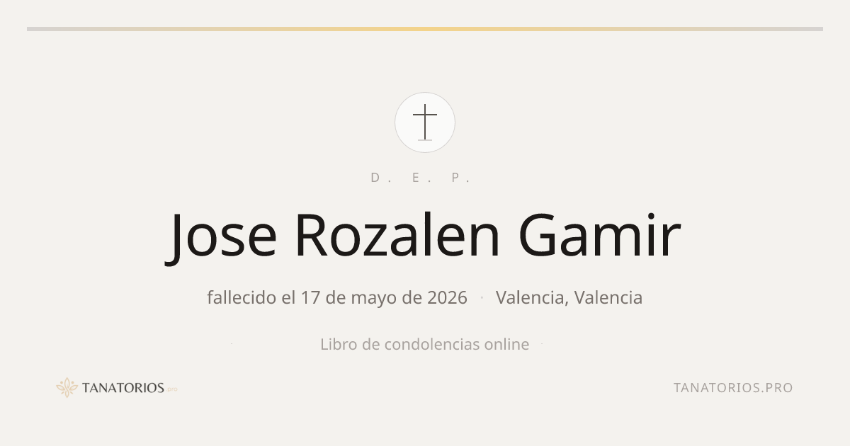 Memorial de Jose Rozalen Gamir
