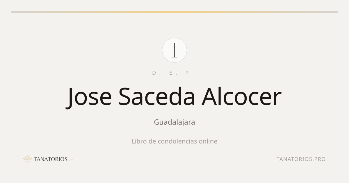 Memorial de Jose Saceda Alcocer