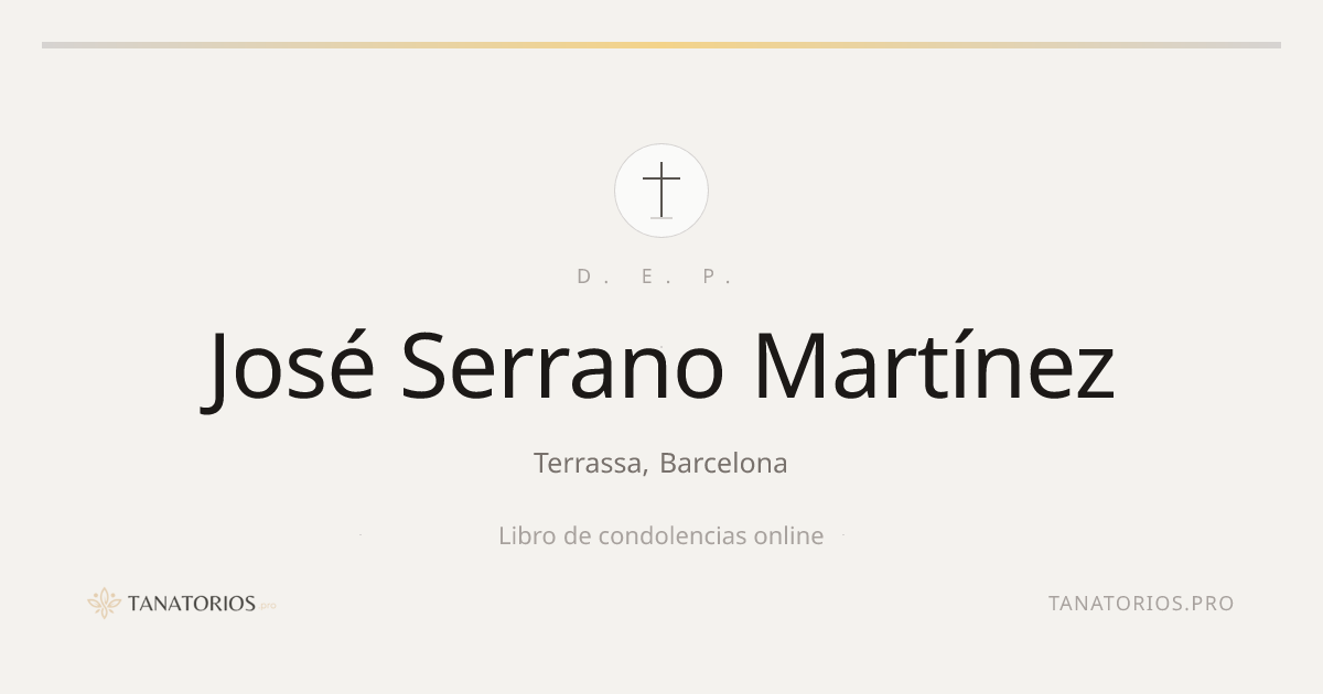 Memorial de José Serrano Martínez