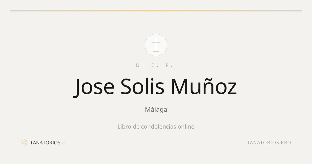 Memorial de Jose Solis Muñoz