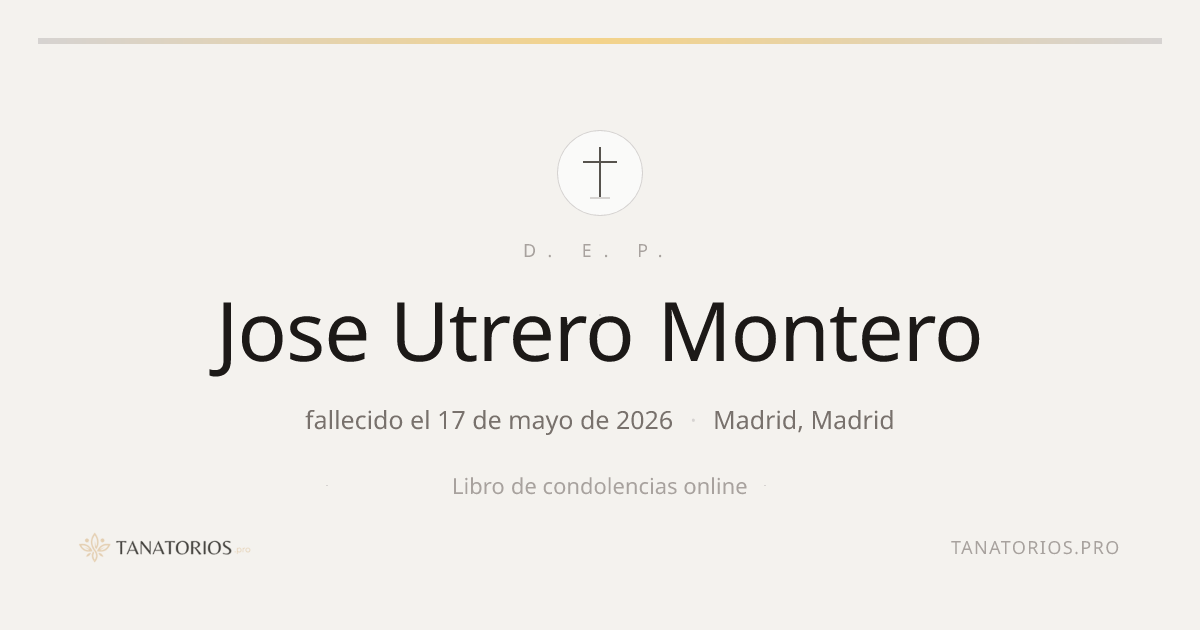 Memorial de Jose Utrero Montero