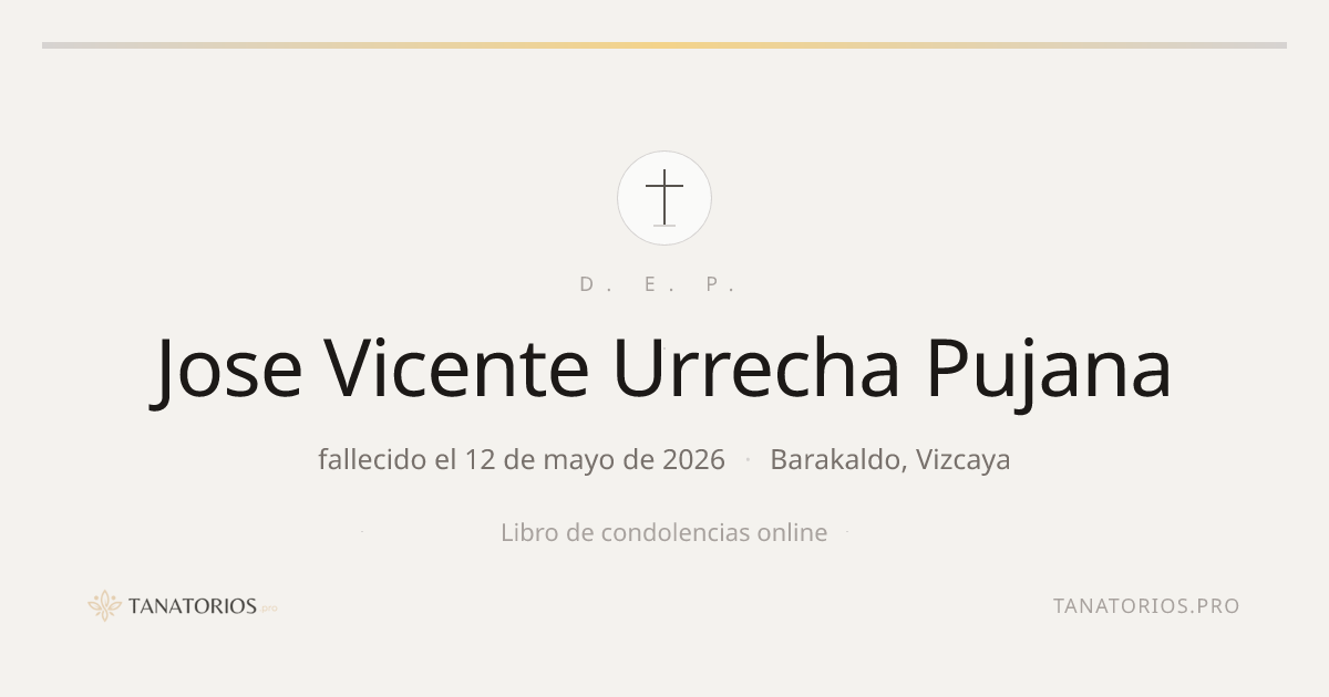 Memorial de Jose Vicente Urrecha Pujana