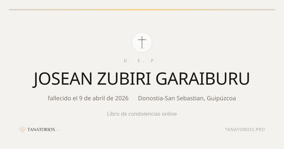 Memorial de JOSEAN ZUBIRI GARAIBURU