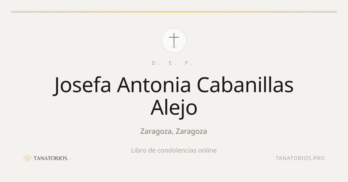 Memorial de Josefa Antonia Cabanillas Alejo