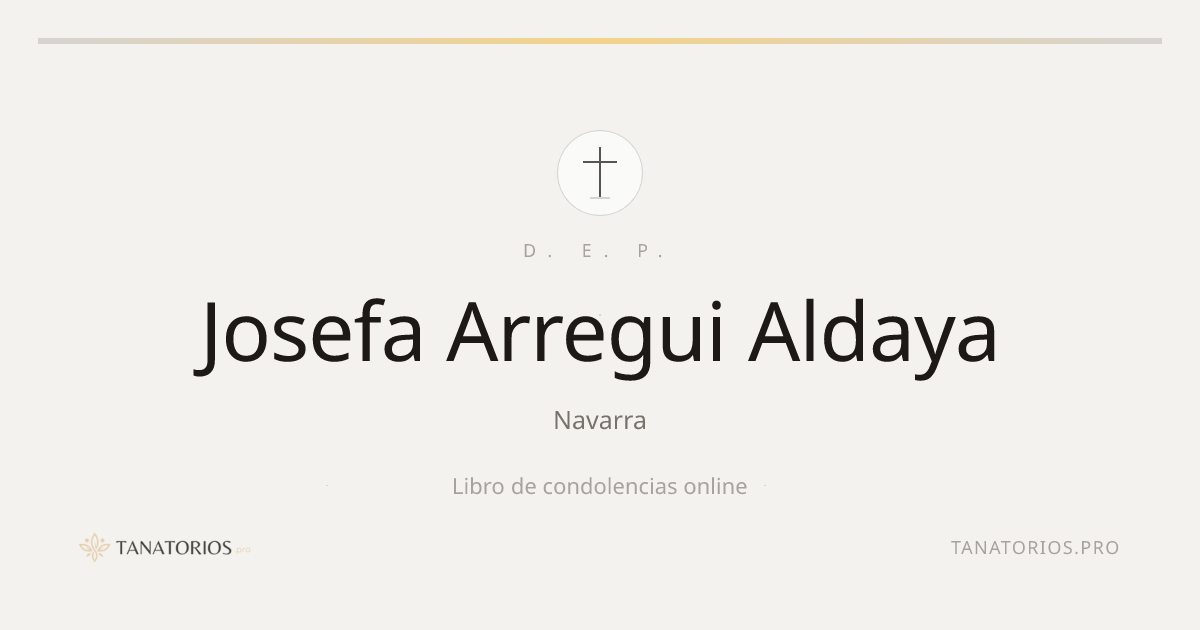 Memorial de Josefa Arregui Aldaya