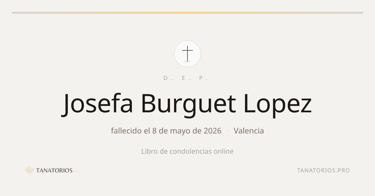 Memorial de Josefa Burguet Lopez
