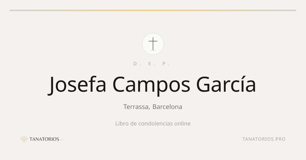 Memorial de Josefa Campos García