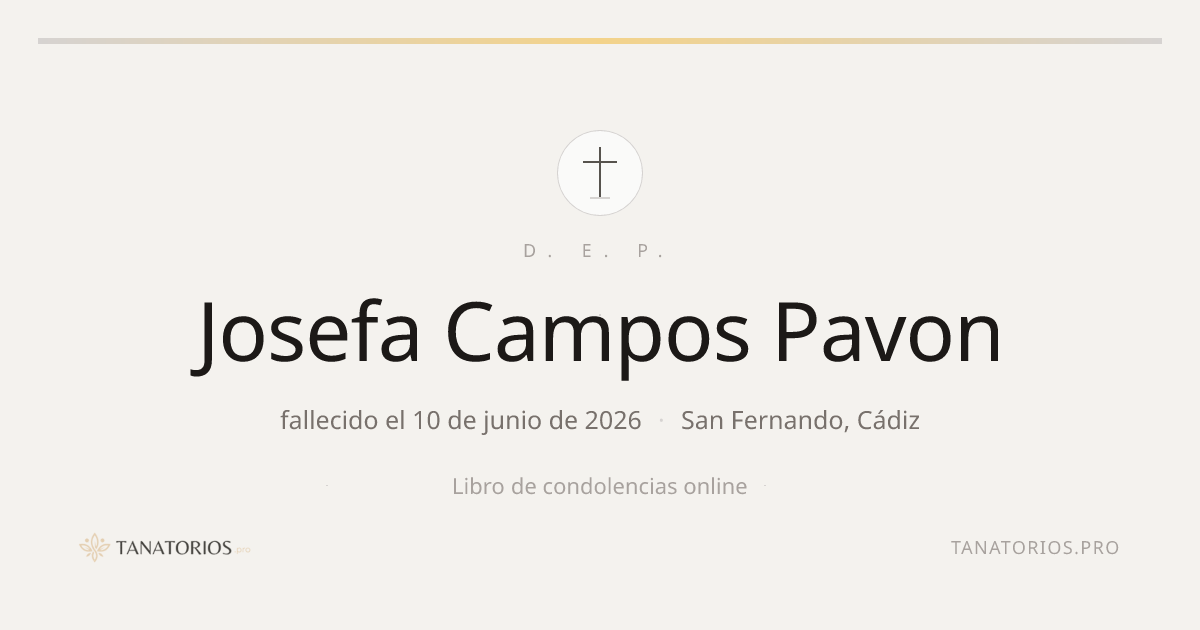 Memorial de Josefa Campos Pavon