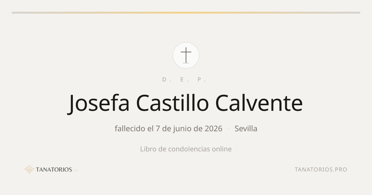 Memorial de Josefa Castillo Calvente