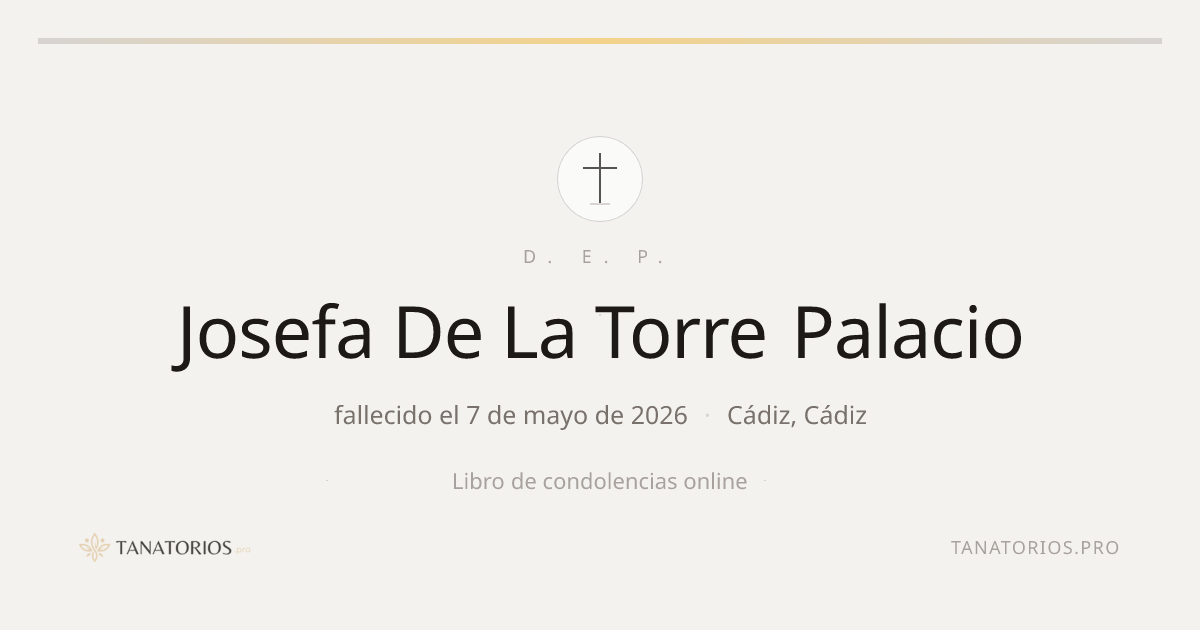 Memorial de Josefa De La Torre Palacio