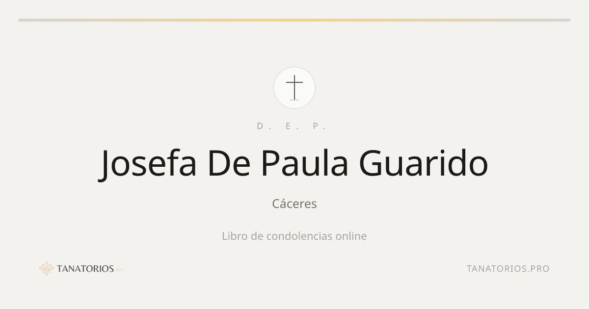 Memorial de Josefa De Paula Guarido