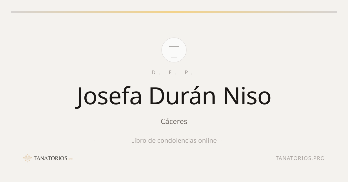 Memorial de Josefa Durán Niso