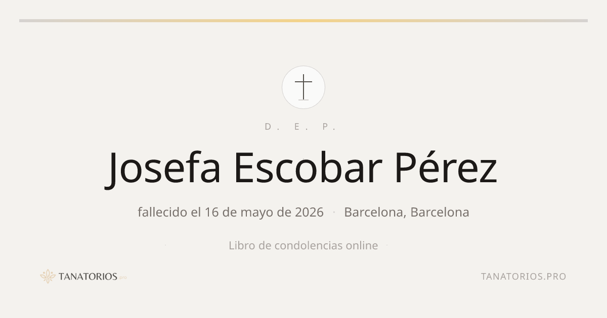 Memorial de Josefa Escobar Pérez