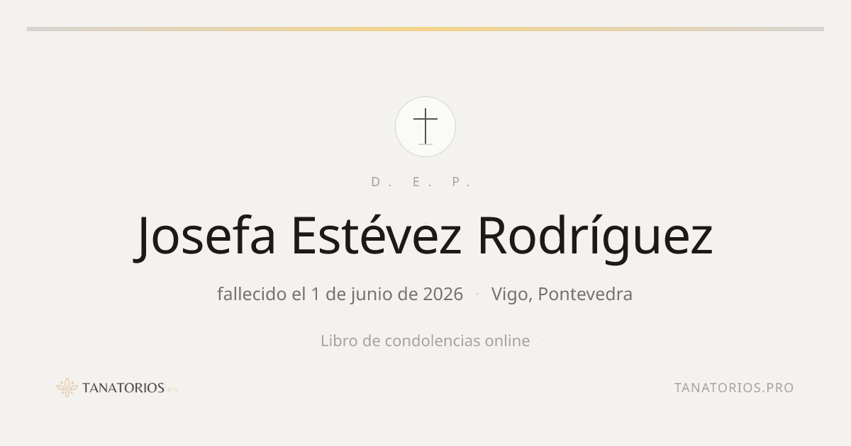 Memorial de Josefa Estévez Rodríguez
