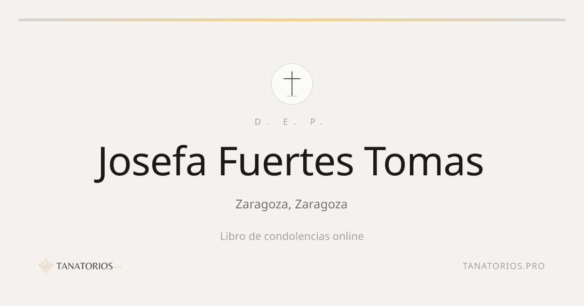 Memorial de Josefa Fuertes Tomas