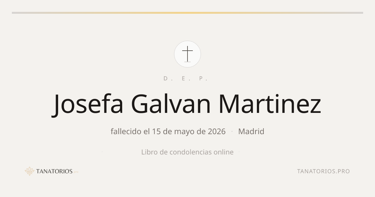 Memorial de Josefa Galvan Martinez