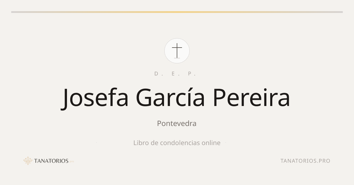 Memorial de Josefa García Pereira