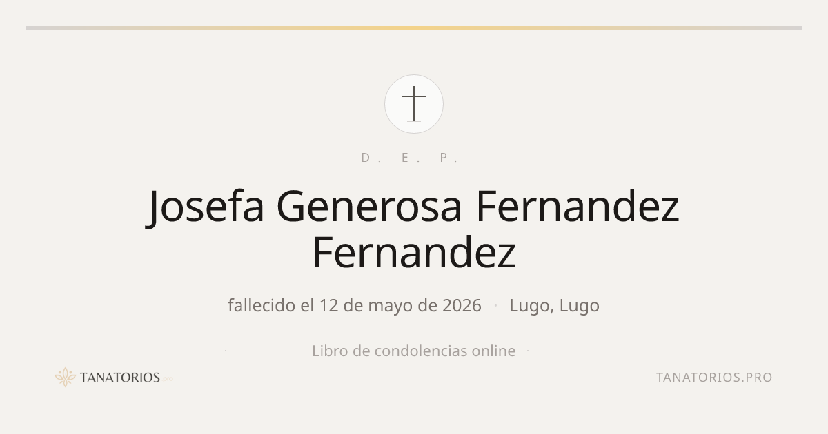 Memorial de Josefa Generosa Fernandez Fernandez
