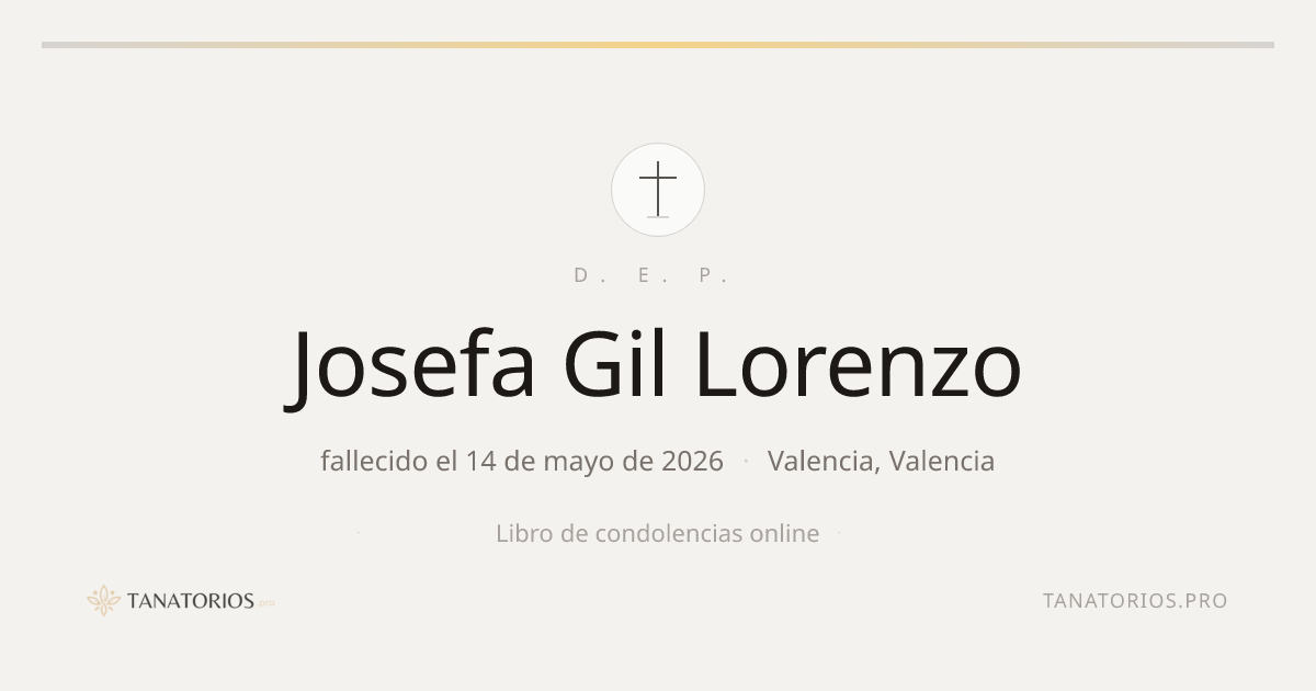 Memorial de Josefa Gil Lorenzo