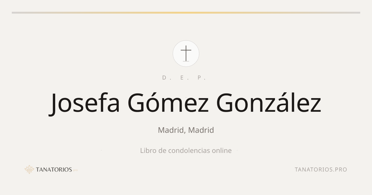 Memorial de Josefa Gómez González