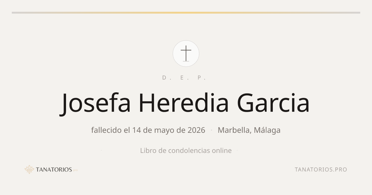Memorial de Josefa Heredia Garcia