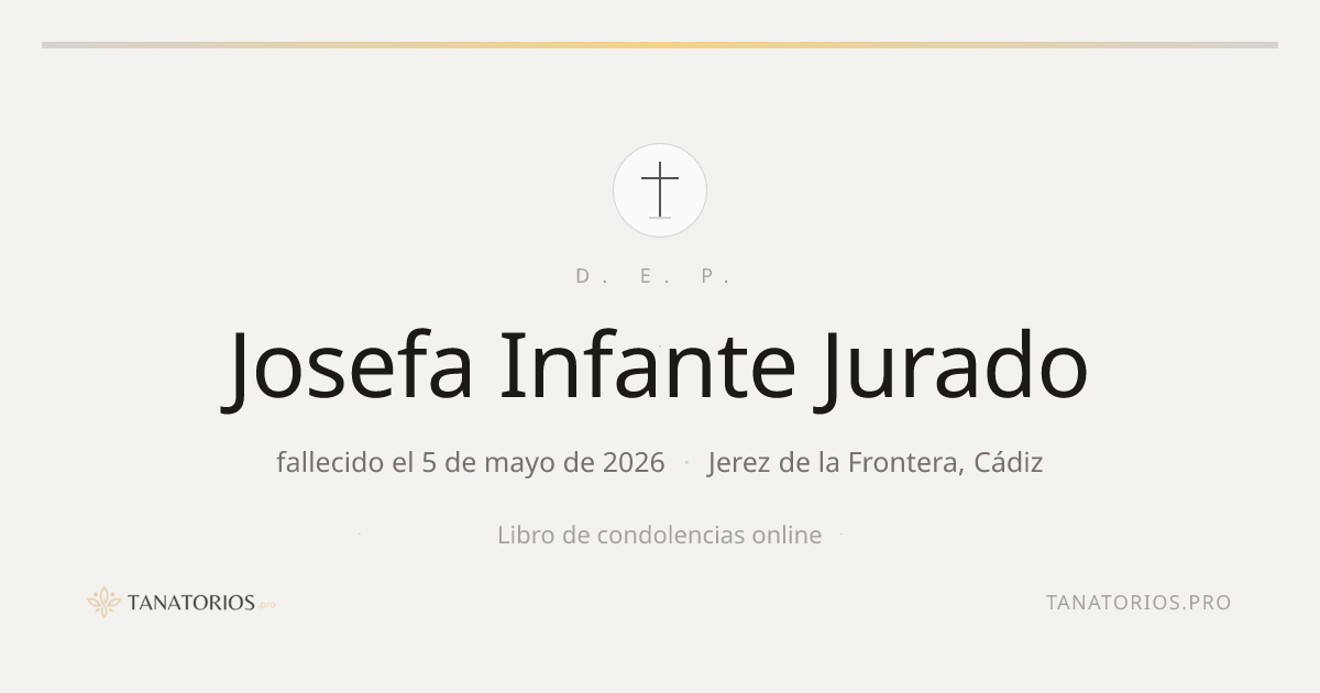Memorial de Josefa Infante Jurado