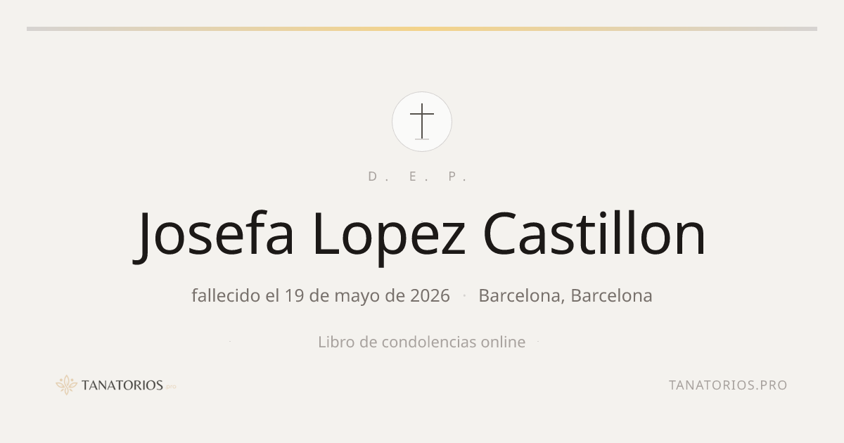 Memorial de Josefa Lopez Castillon