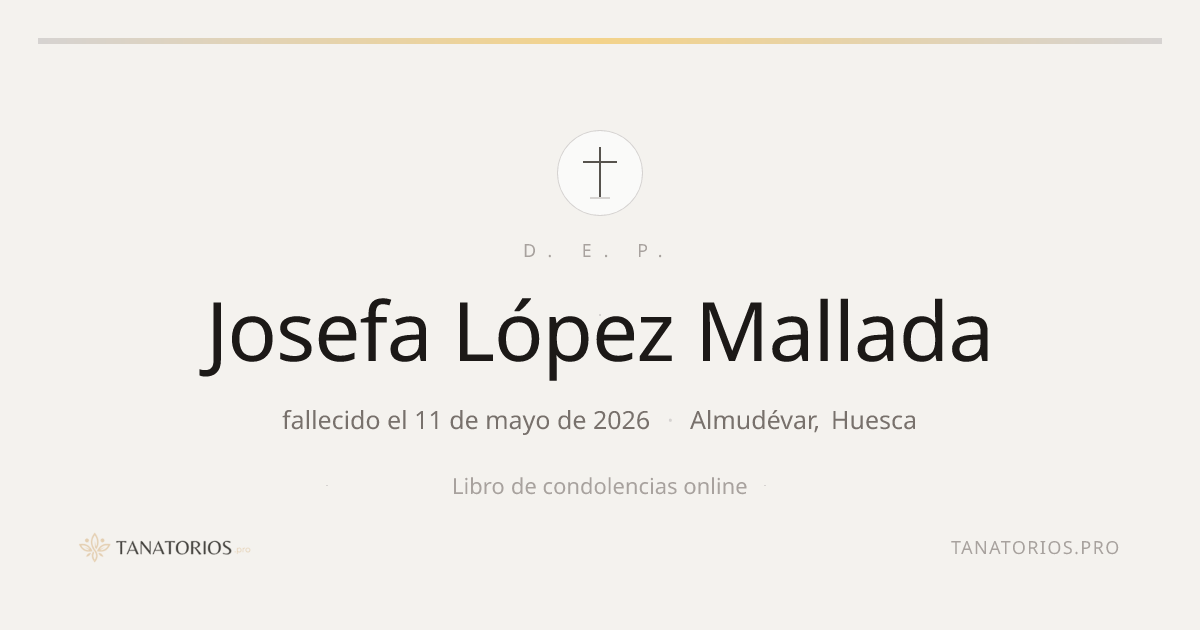 Memorial de Josefa López Mallada