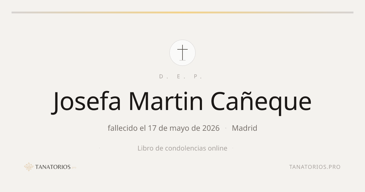 Memorial de Josefa Martin Cañeque