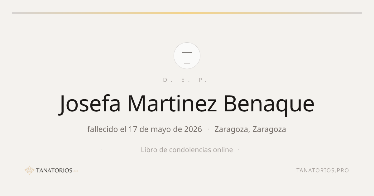 Memorial de Josefa Martinez Benaque