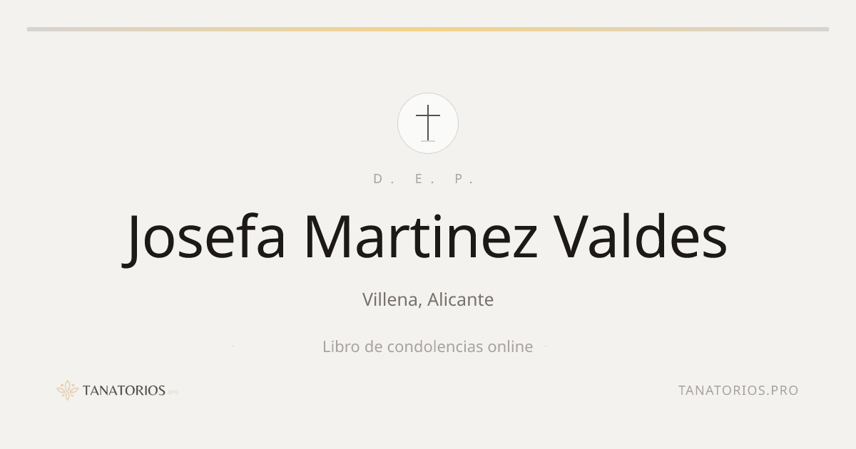 Memorial de Josefa Martinez Valdes