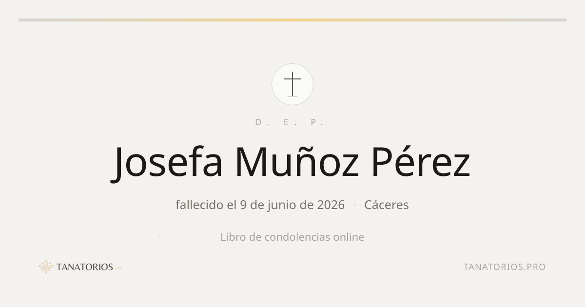 Memorial de Josefa Muñoz Pérez