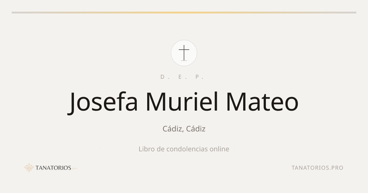 Memorial de Josefa Muriel Mateo