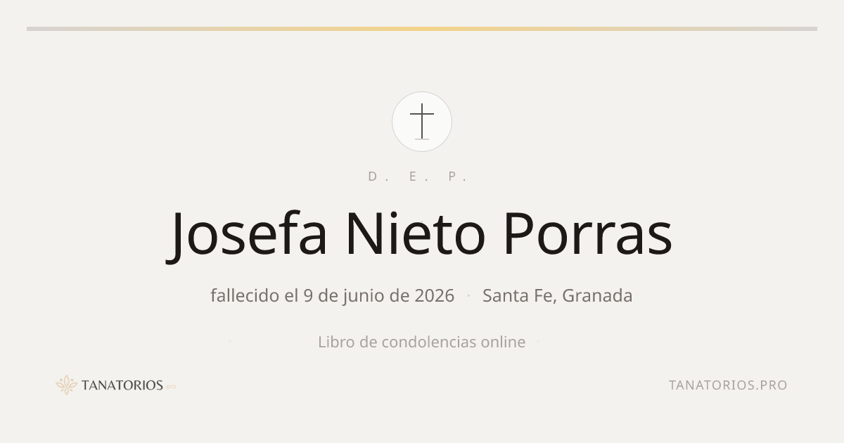 Memorial de Josefa Nieto Porras