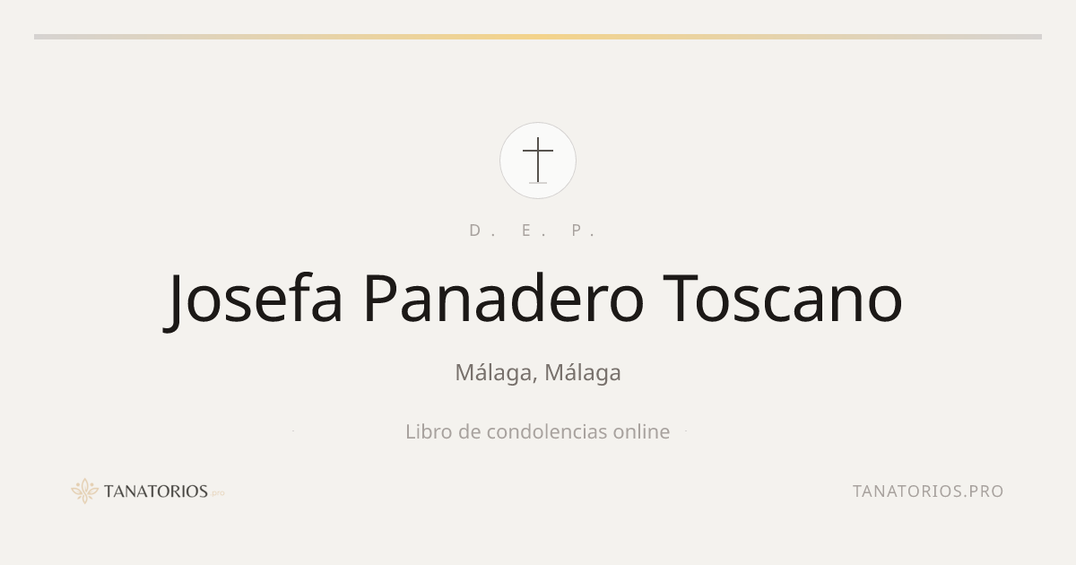 Memorial de Josefa Panadero Toscano