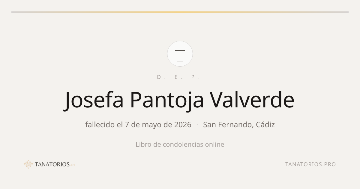 Memorial de Josefa Pantoja Valverde