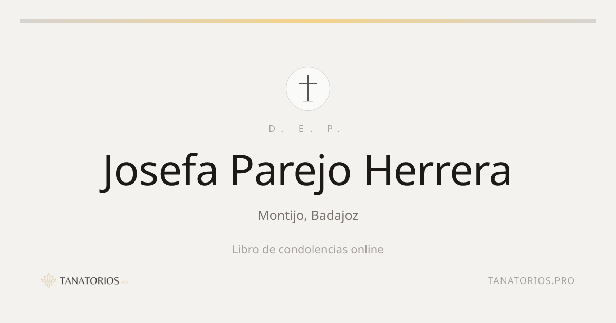 Memorial de Josefa Parejo Herrera