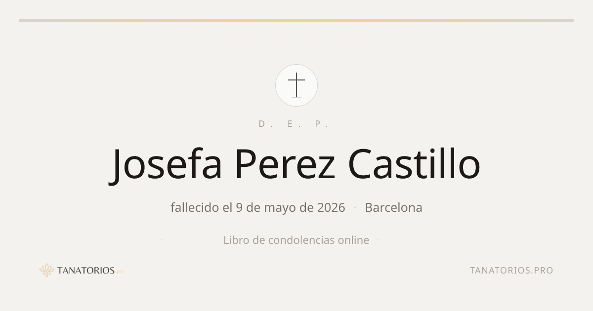 Memorial de Josefa Perez Castillo