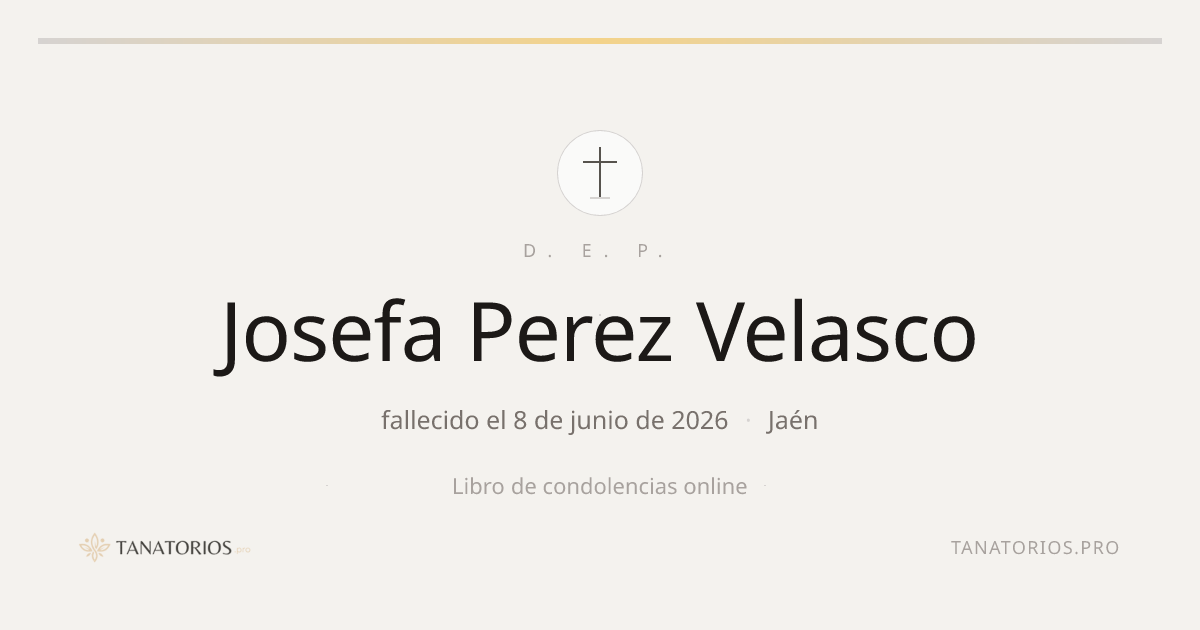 Memorial de Josefa Perez Velasco