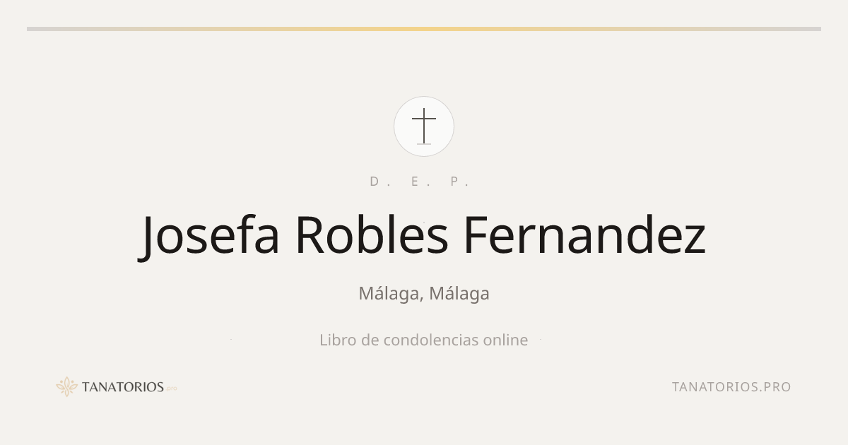 Memorial de Josefa Robles Fernandez