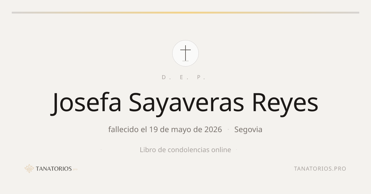 Memorial de Josefa Sayaveras Reyes