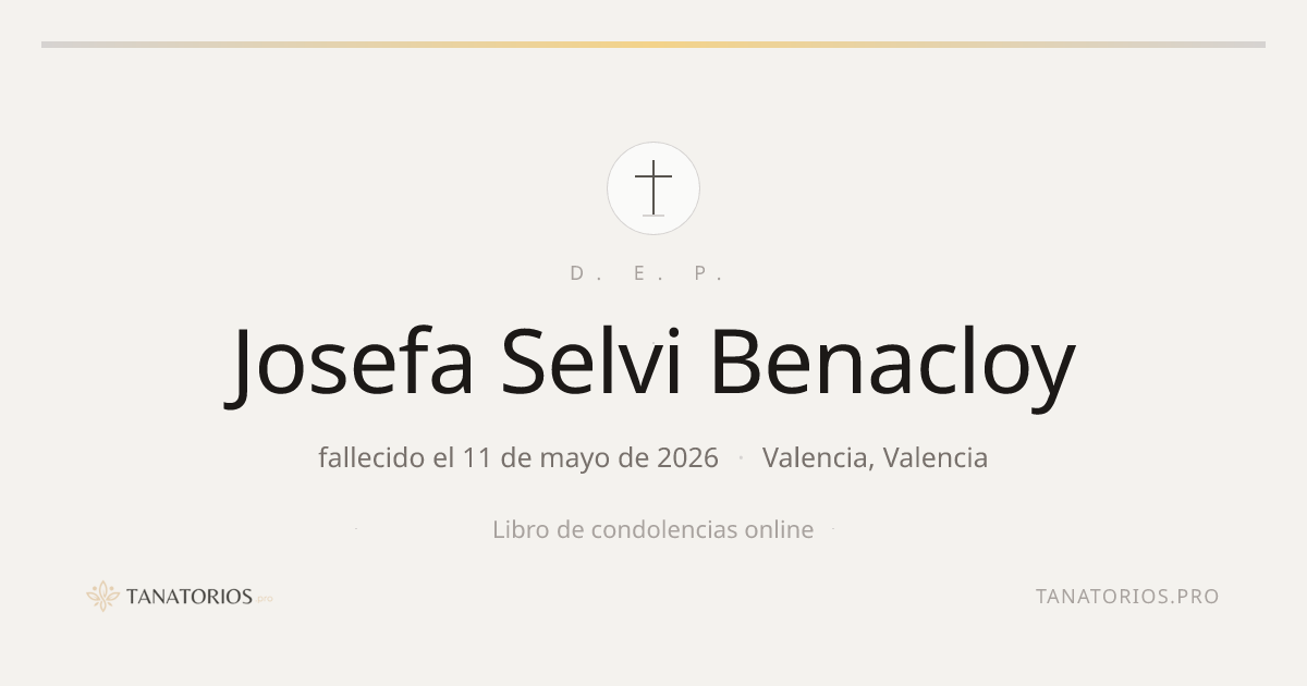 Memorial de Josefa Selvi Benacloy