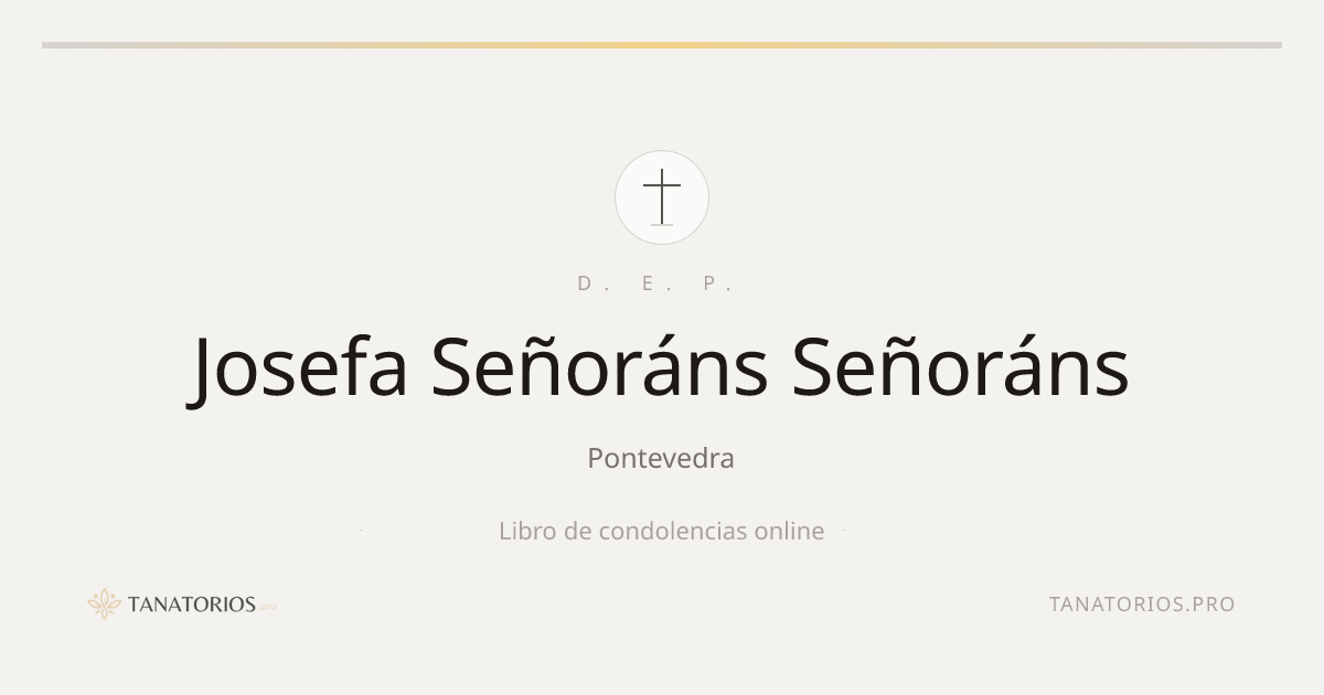 Memorial de Josefa Señoráns Señoráns