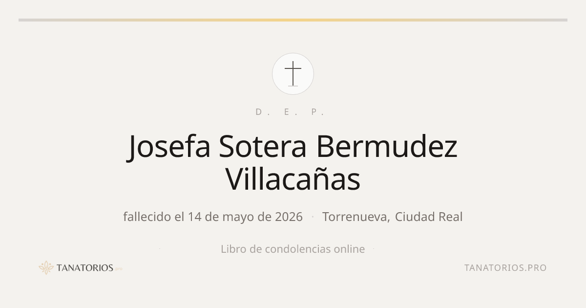 Memorial de Josefa Sotera Bermudez Villacañas