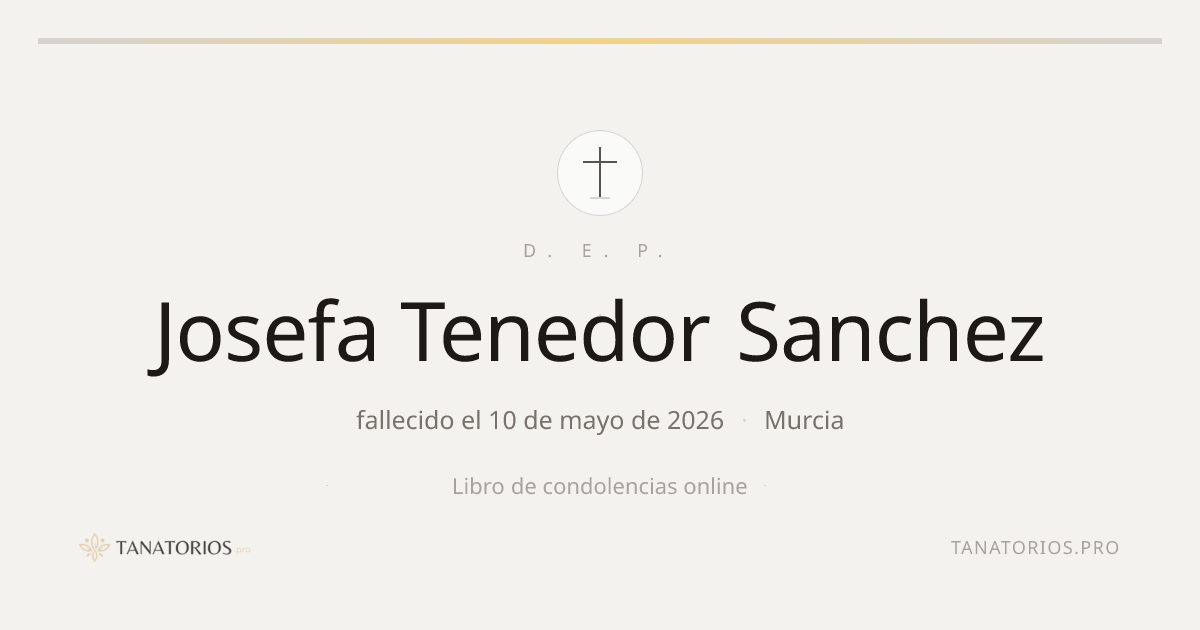 Memorial de Josefa Tenedor Sanchez