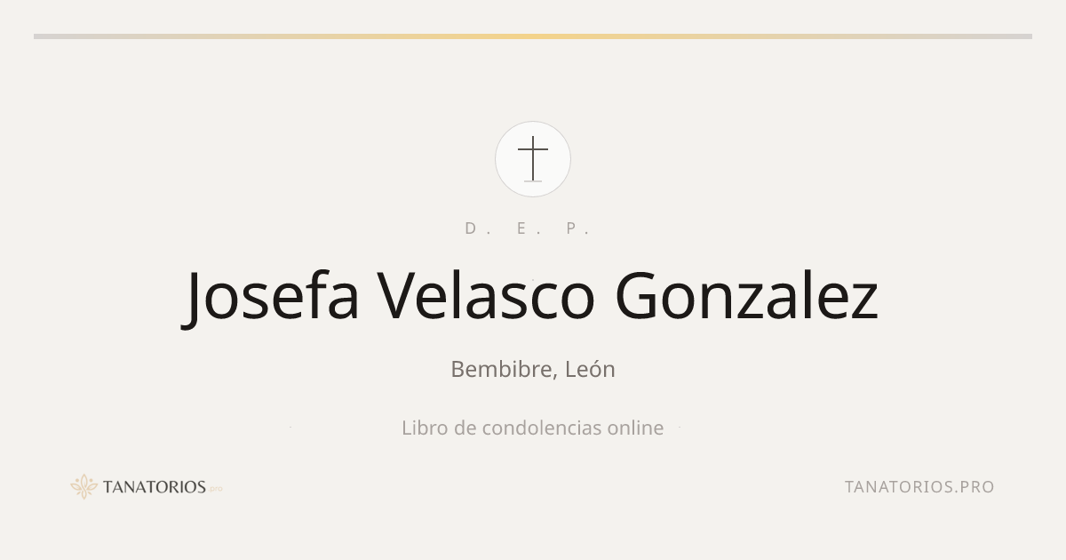 Memorial de Josefa Velasco Gonzalez