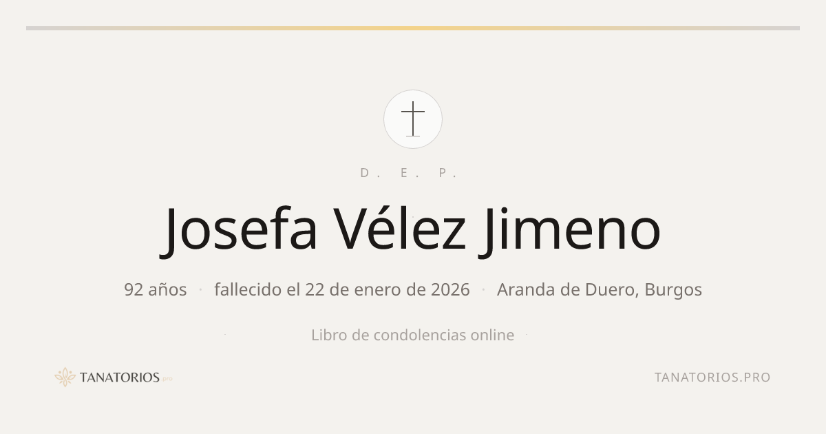 Memorial de Josefa Vélez Jimeno