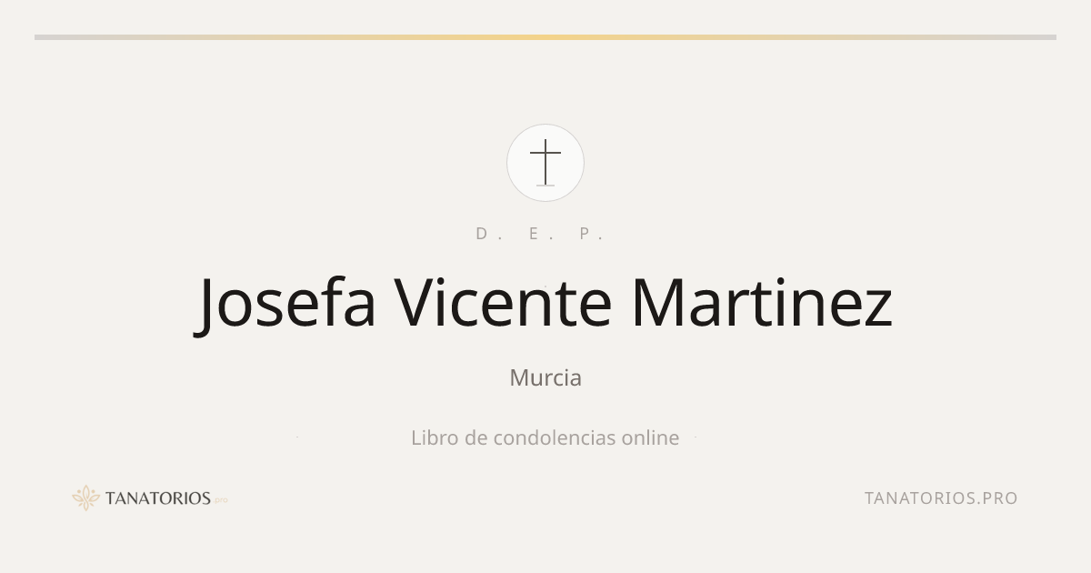 Memorial de Josefa Vicente Martinez